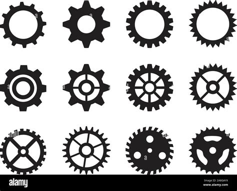 Gear Wheels Icon On White Background Flat Style Gear Icon For Your