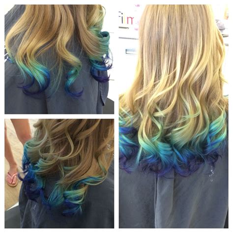 10 ridiculously pretty mermaid hair ideas you'll truly want to try. Mermaid ombre-- favorite color I've done to date | Blue ...