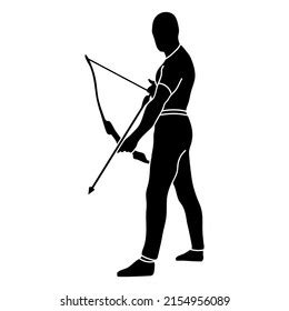 Man Warrior Archer Cut Out High Stock Vector Royalty Free