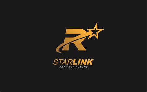 R Logo Star For Branding Company Letter Template Vector Illustration
