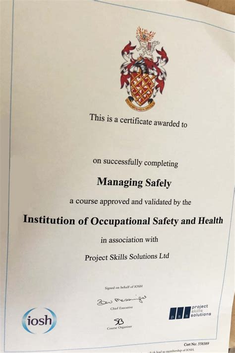 Buckingham Coatings Health And Safety Representative Awarded Iosh