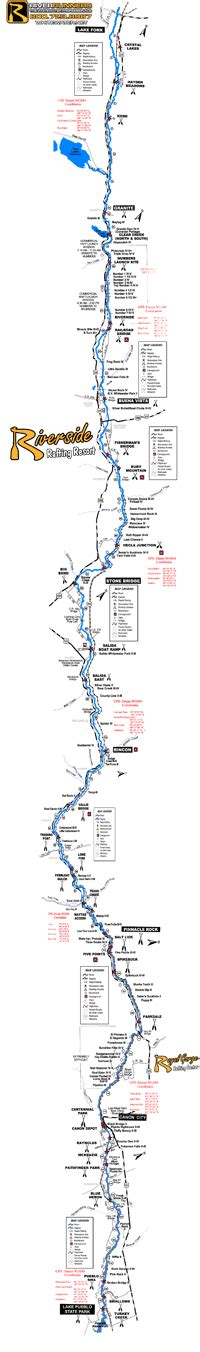 Arkansas River Map White Water Rafting Arkansas Arkansa Rapids