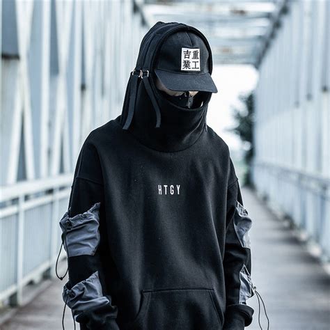 Cyberpunk Techwear Hoodie Men Japanese Streetwear Clothing Etsy Uk