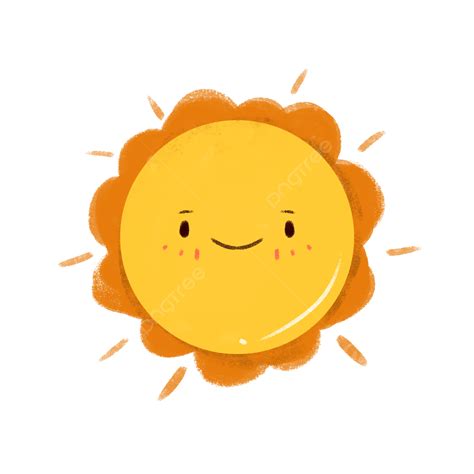 Smiling Anthropomorphic Sun Smile Personification Sun Png