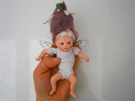Ooak Mini Baby Fairy Sculpted Miniature Reborn Style Polymer Etsy