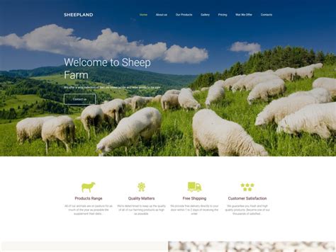 Web design studio pro is the leading agriculture web design service provider and all set to deliver the best agriculture website design for you. Best Agriculture Website Design - Sheepland | TemplateMonster