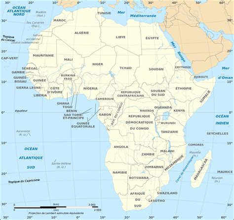 Cartes De Lafrique Et Information Sur Le Continent Africain