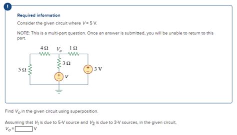 Solved Required Information Consider The Given Circuit Where Chegg Com