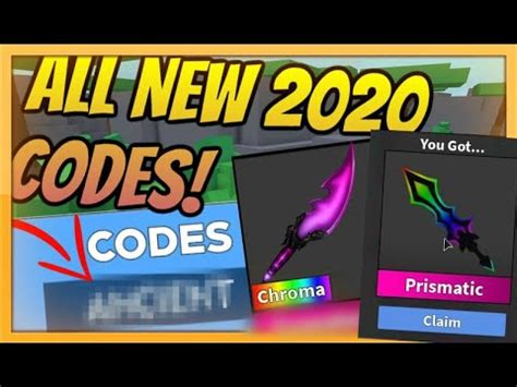 The following is a list of all the different codes and what you get when you put them in. NEW *FREE* GODLY KNIFE | ALL MURDER MYSTERY 2 CODES! JULY ...