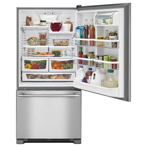 maytag 33 inch wide bottom mount refrigerator 22 cu ft sheely s furniture and appliance