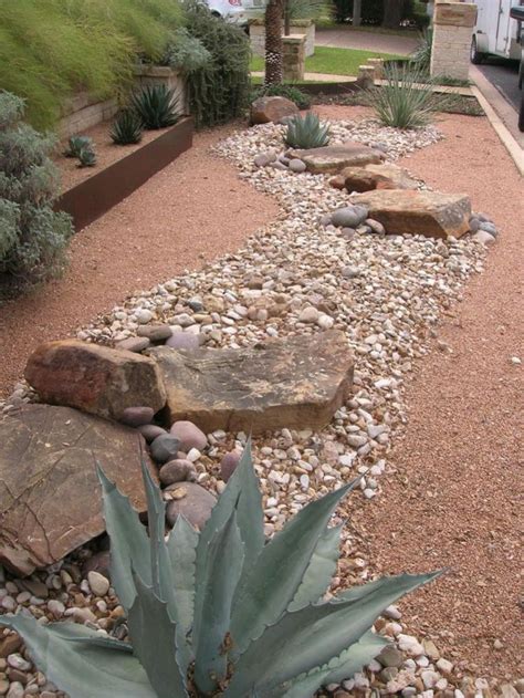 Inspiring Dry Riverbed And Creek Bed Landscaping Ideas 63 Succulent