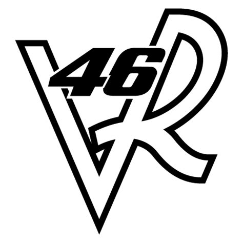 You can download in.ai,.eps,.cdr,.svg,.png formats. Valentino Rossi 46 VR logo Sticker