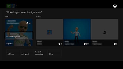 Sign In To Saved Profile Xbox One Console