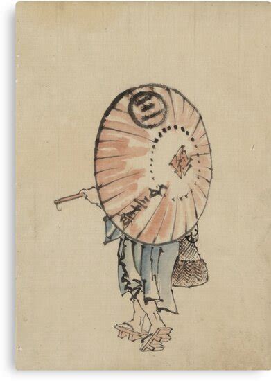 A Person Walking Hokusai Katsushika 1849 Canvas Print By