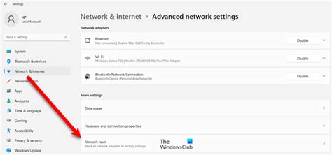 Network And Internet Settings In Windows 11