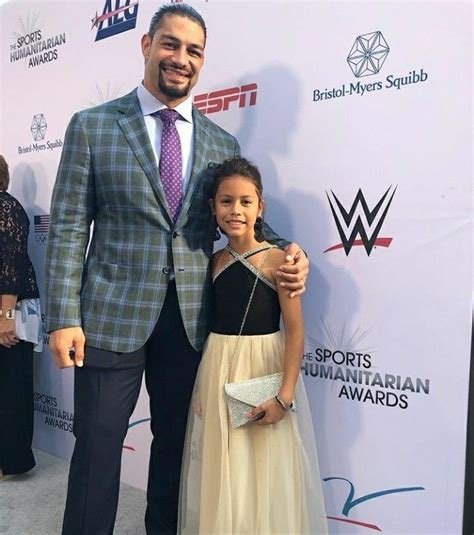 Roman Reigns And His Daughter Jojo At Sports Humanitarian Awards