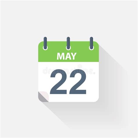 May 22 Calendar Icon Stock Illustration Illustration Of Scheduler