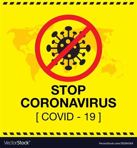 Stop Coronavirus Or Covid 19 Banner Royalty Free Vector