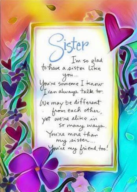 Pin By Dettie On Sisters Happy Birthday Sister Quotes Sister Quotes Sister Poems
