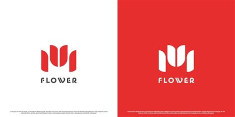 Premium Vector Letter M Flower Logo Design Illustration Simple Flat