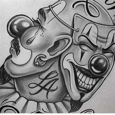 Pin By Shuli Victor On Clowns Chicano Drawings Tattoo Design Drawings Chicano Art Tattoos