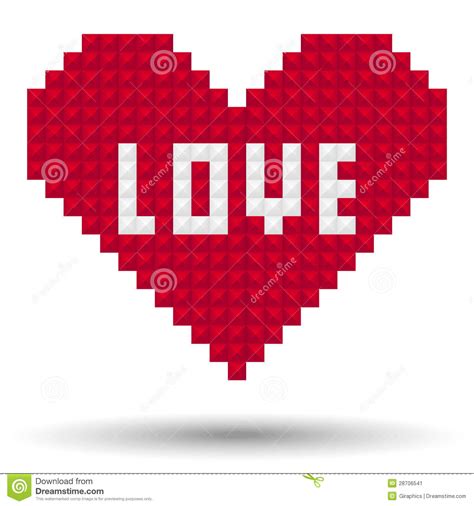 Pixel Heart Love Stock Image Image 28706541
