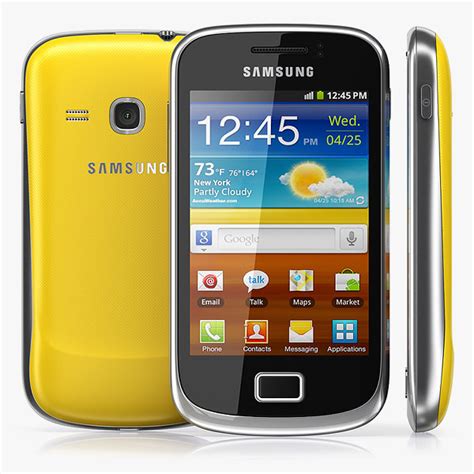 It was announced and released by samsung on february 2012. 3d samsung galaxy mini 2 model
