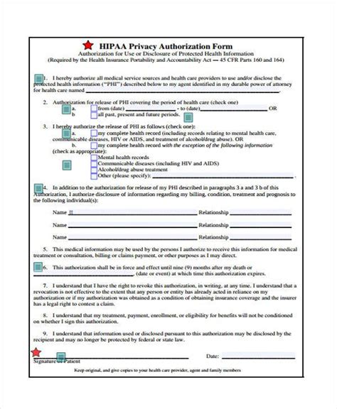 hipaa release forms   ms word
