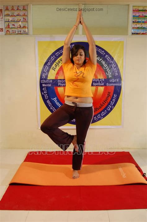 Hollywood Actress Busty Beauty Namitha Doing Yoga