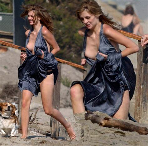 Mischa Barton Nude Boobs Slip Out Of The Dress On The Beach Hot Nude