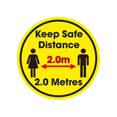Keep 2m Apart Sticker Removable Vinyl Sticker Packs Of 6 Signs And Graphx