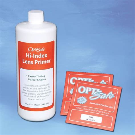 Optisafe® Hi Index Lens Dye Packets And Hi Index Lens Primer