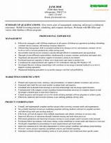 Pictures of Resume For It Management
