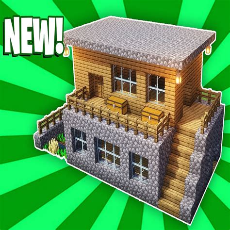 Minecraft House Tutorial Large Wooden Survival House How To Build