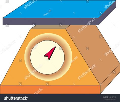 Weigh Scales Icon Cartoon Illustration Domestic Stock Vector Royalty