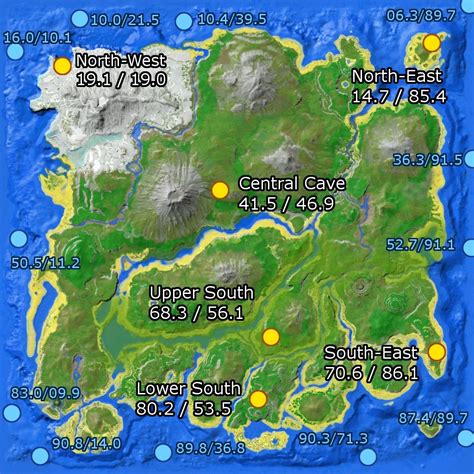 Ark Map Of Caves Wall Map Of The World
