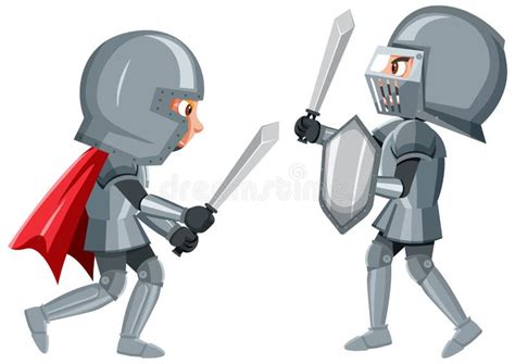 Two Cartoon Knight Fighting Stock Illustrations 48 Two Cartoon Knight