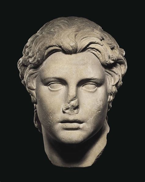 Circa 1st Century Ad A Roman Marble Portrait Of Alexander The Great