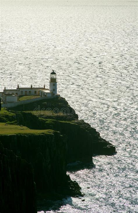 Stunning Dusk At The Neist Point Lighthouse In Isle Of Skye Scotland