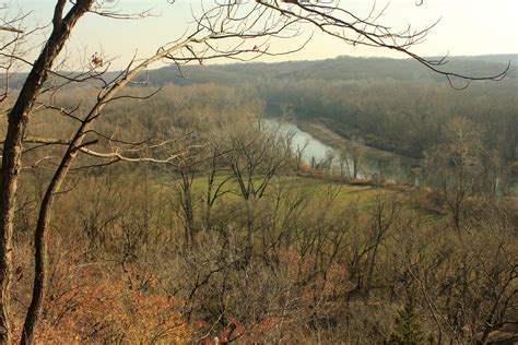 View Of Meadow And River At Castlewood State Park Missouri Image