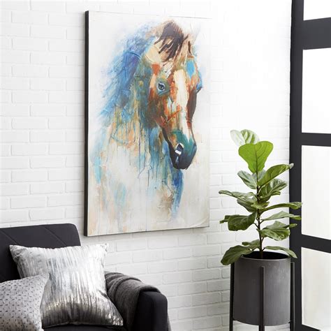 Horses Power Of Freedom Modern Contemporary Abstract Style Art Decor