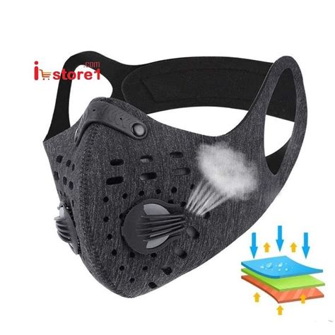 Mask Cycling Face Cover Activated Reusable Carbon Filter Windproof Dust Proof Cycling Mask