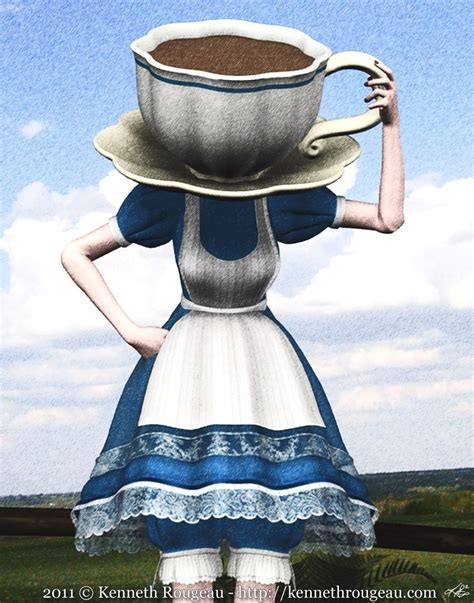 Tea With Alice Alice In Wonderland 11 X 14 Surreal By Artfamilia