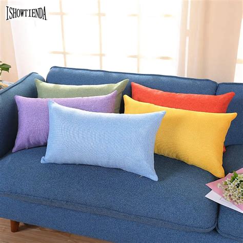 2018 Rectangle Cushion Cover Silk Throw Big Pillow Pillowcase Decorative Pillows Decorative