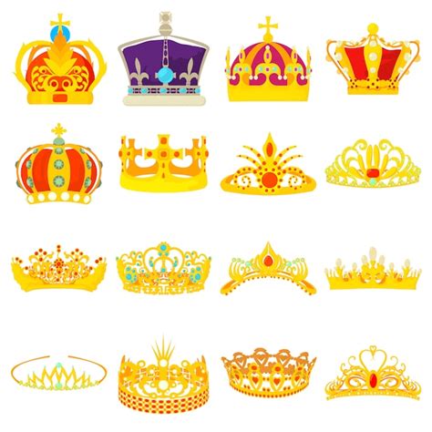 Premium Vector Crown Royal Icons Set