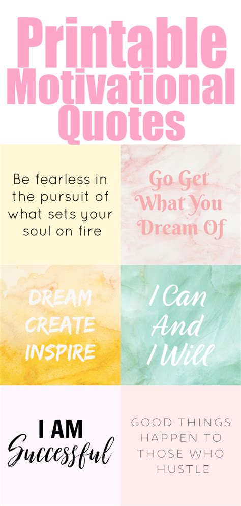 The best motivational quotes are short, snappy and embolden you to greatness. 40 Printable Motivational Quotes For Your Vision Board ...