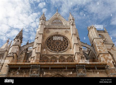 Rose Window Of The South Facade Of León Cathedral León Castile And