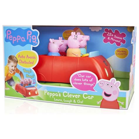 Peppa Pig Peppas Clever Car With Lights And Sounds Smyths Toys Uk