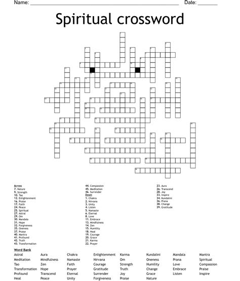 Spiritual Crossword Wordmint