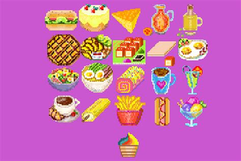 Pixel Art Food Pack 2d Food Unity Asset Store